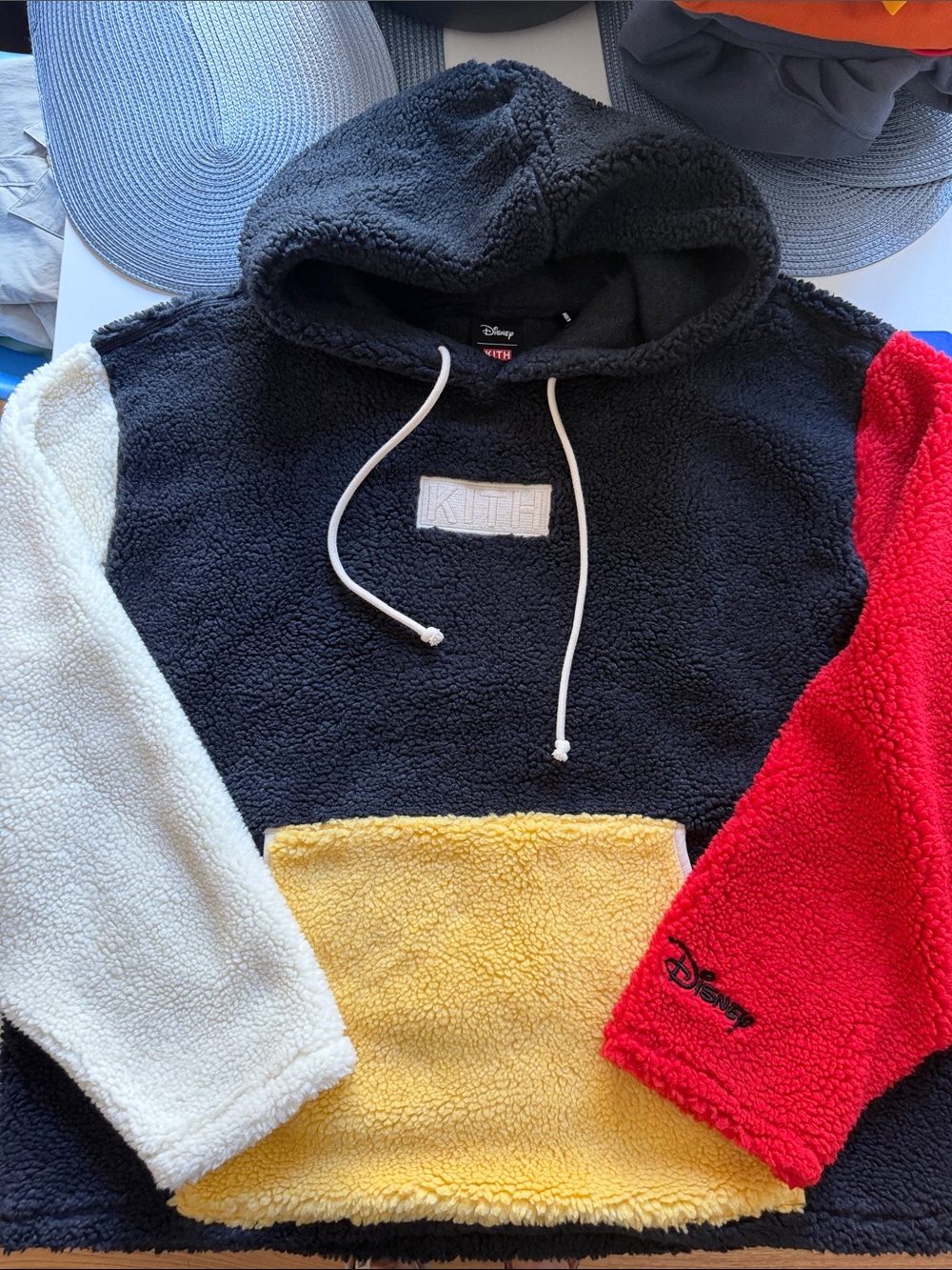 KITH X DISNEY MICKEY  Sherpa Hoodie - Black/Red/Cream/Yellow